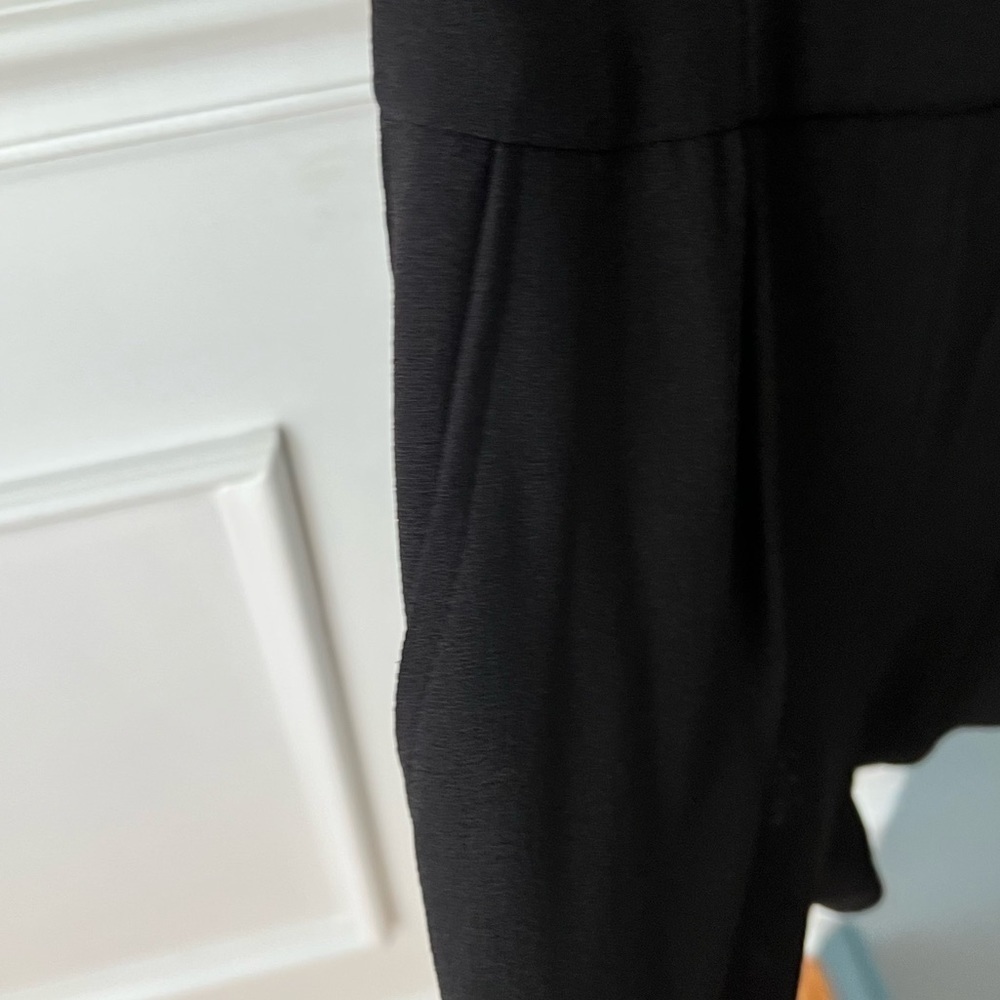 Zara Basics Sleeveless Black Romper with Gold Plate around Neckline Size Small - Picture 3 of 7